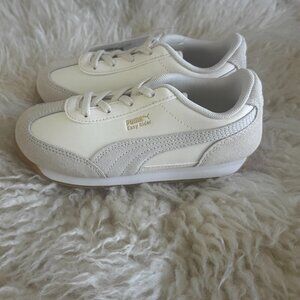 PUMA EASY RIDER MIX AC KIDS LEATHER SNEAKERS, WHITE, SIZE 10C